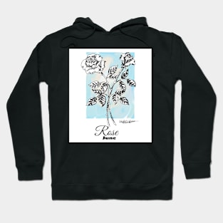 June birth flower - Rose Hoodie